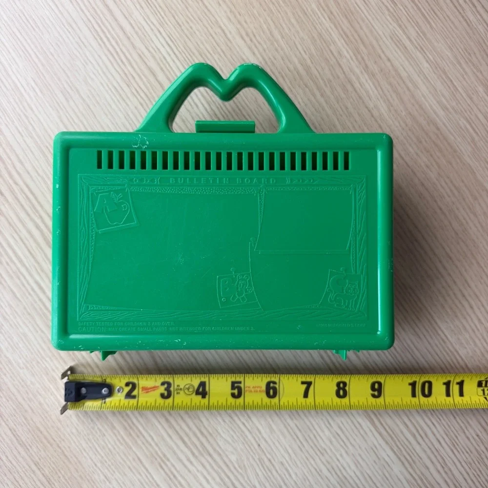 Vintage 1988 McDonald's Happy Meal Green Plastic Lunch Box Pencil Case